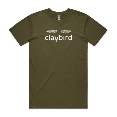 Claybird Tee - Andrew range (white logo) Thumbnail